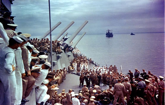 Japanese Signing Surrender Agreement in Tokyo Bay Image 9